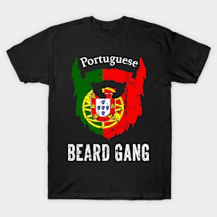 Portuguese Beard Gang - Portugal National Flag Beard T-Shirt